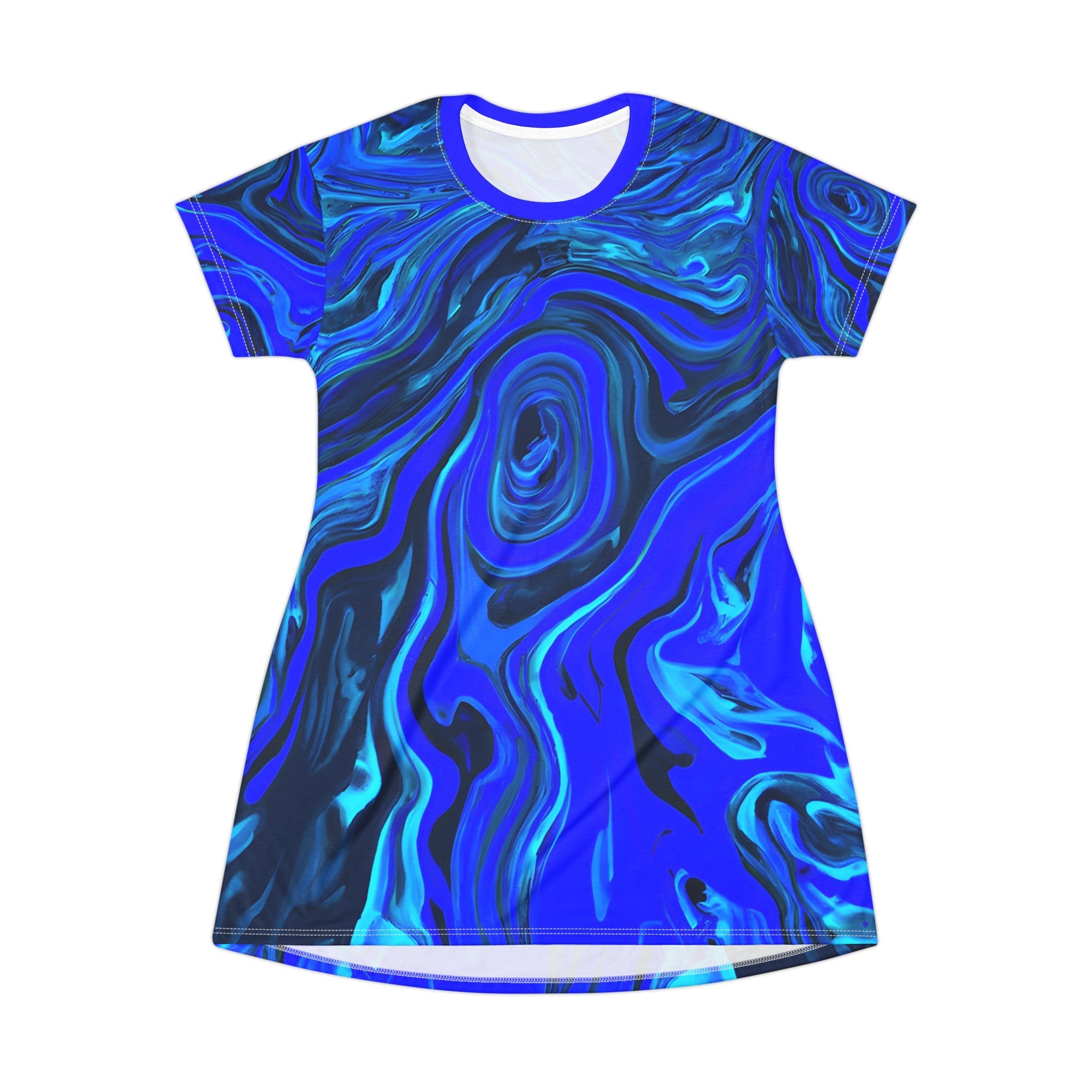 T - Shirt Dresses - Liquid Blue Ice T - Shirt Dress - Acid Daddy