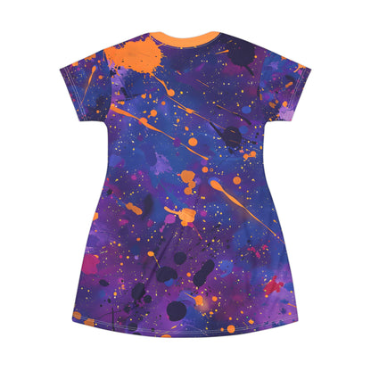 Festival Dresses - Violet Gold Midnight T - Shirt Dress - Acid Daddy