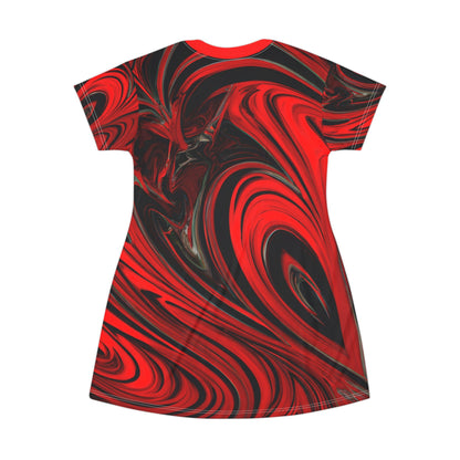 T - Shirt Dresses - Raging Heart T - Shirt Dress - Acid Daddy