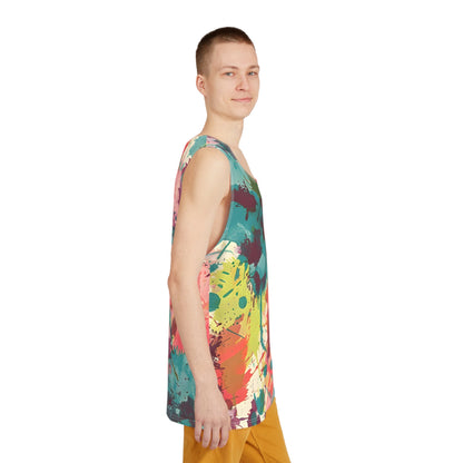 Tank Tops - Men's Cerulean Peach Splash Tank Top - Acid Daddy