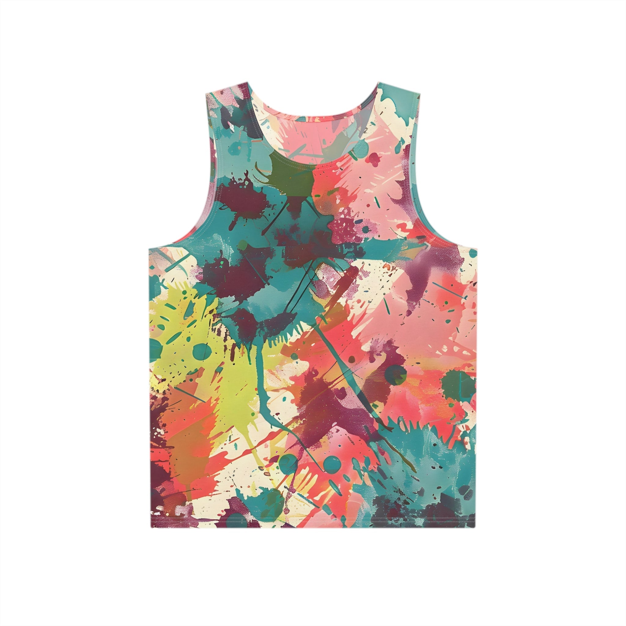 Tank Tops - Men's Cerulean Peach Splash Tank Top - Acid Daddy