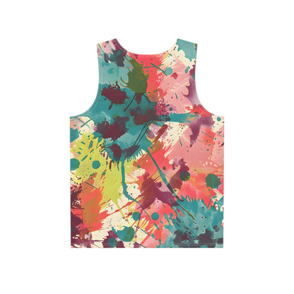 Tank Tops - Men's Cerulean Peach Splash Tank Top - Acid Daddy