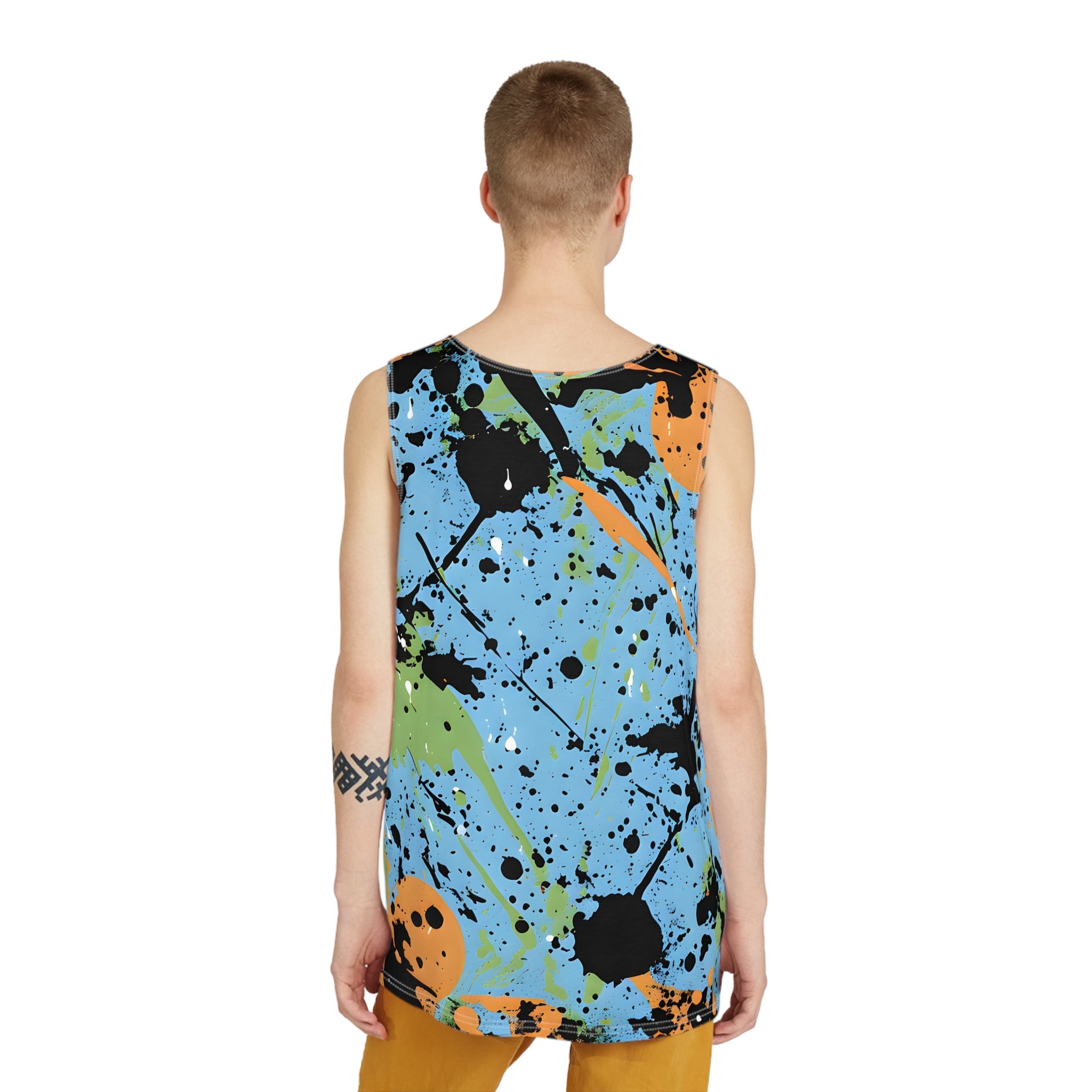 Tank Tops - Men's Sky Blue Splash Tank Top - Acid Daddy