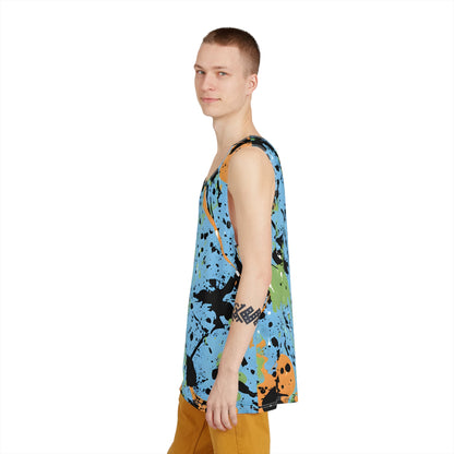 Tank Tops - Men's Sky Blue Splash Tank Top - Acid Daddy