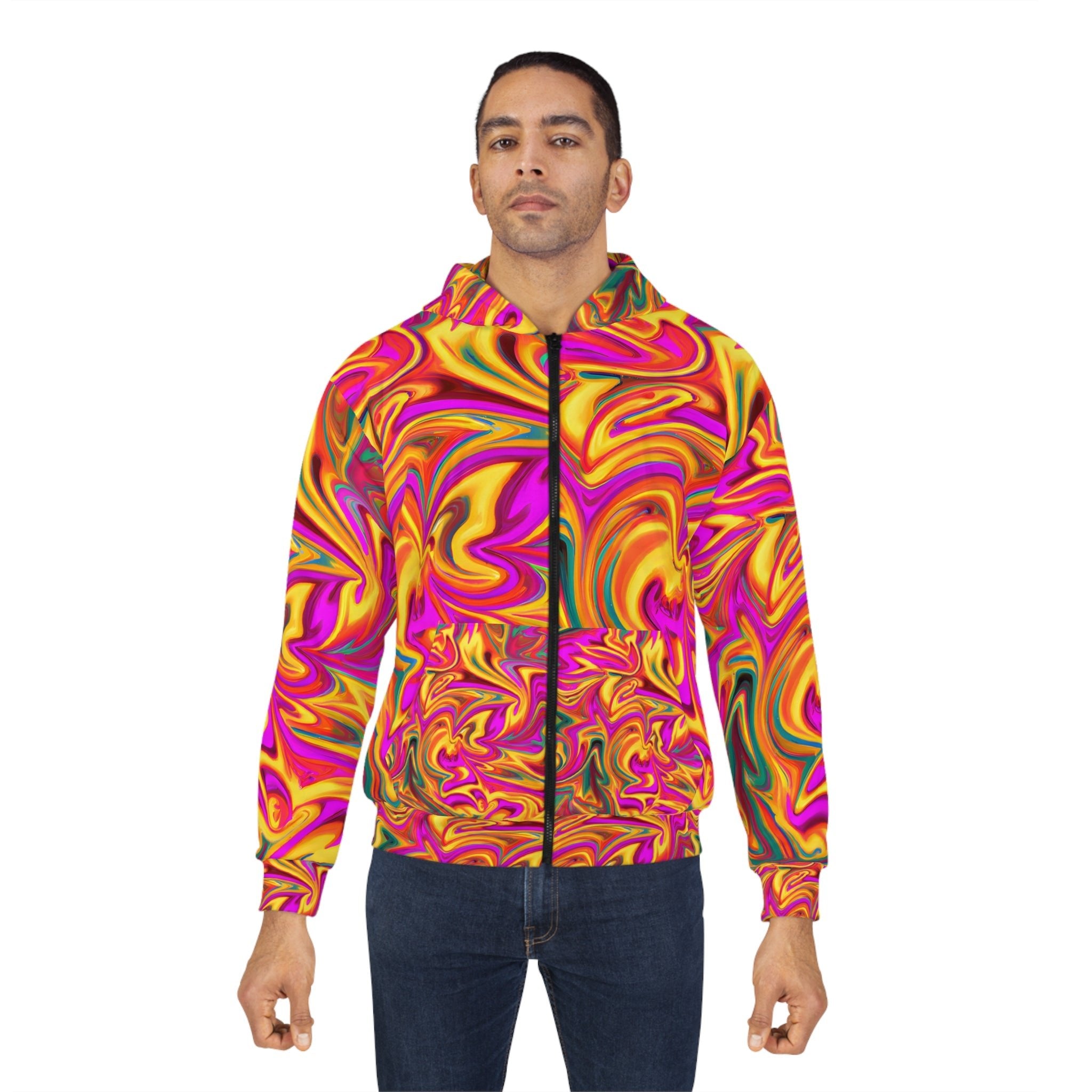 Zippered Hoodies - Daisy Carnival Unisex Zippered Hoodie - Acid Daddy