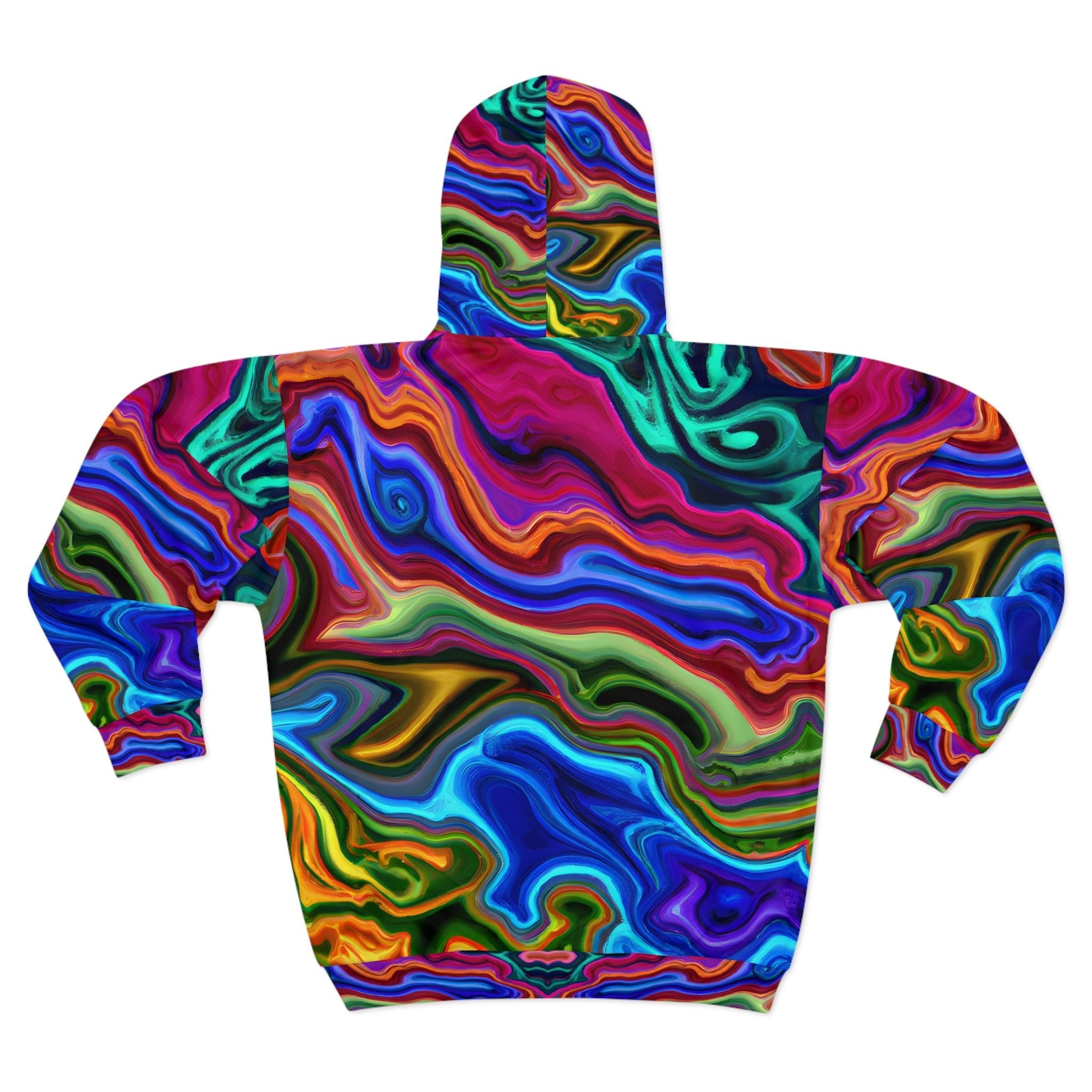 Zippered Hoodies - Kinetic Blues Unisex Zippered Hoodie - Acid Daddy