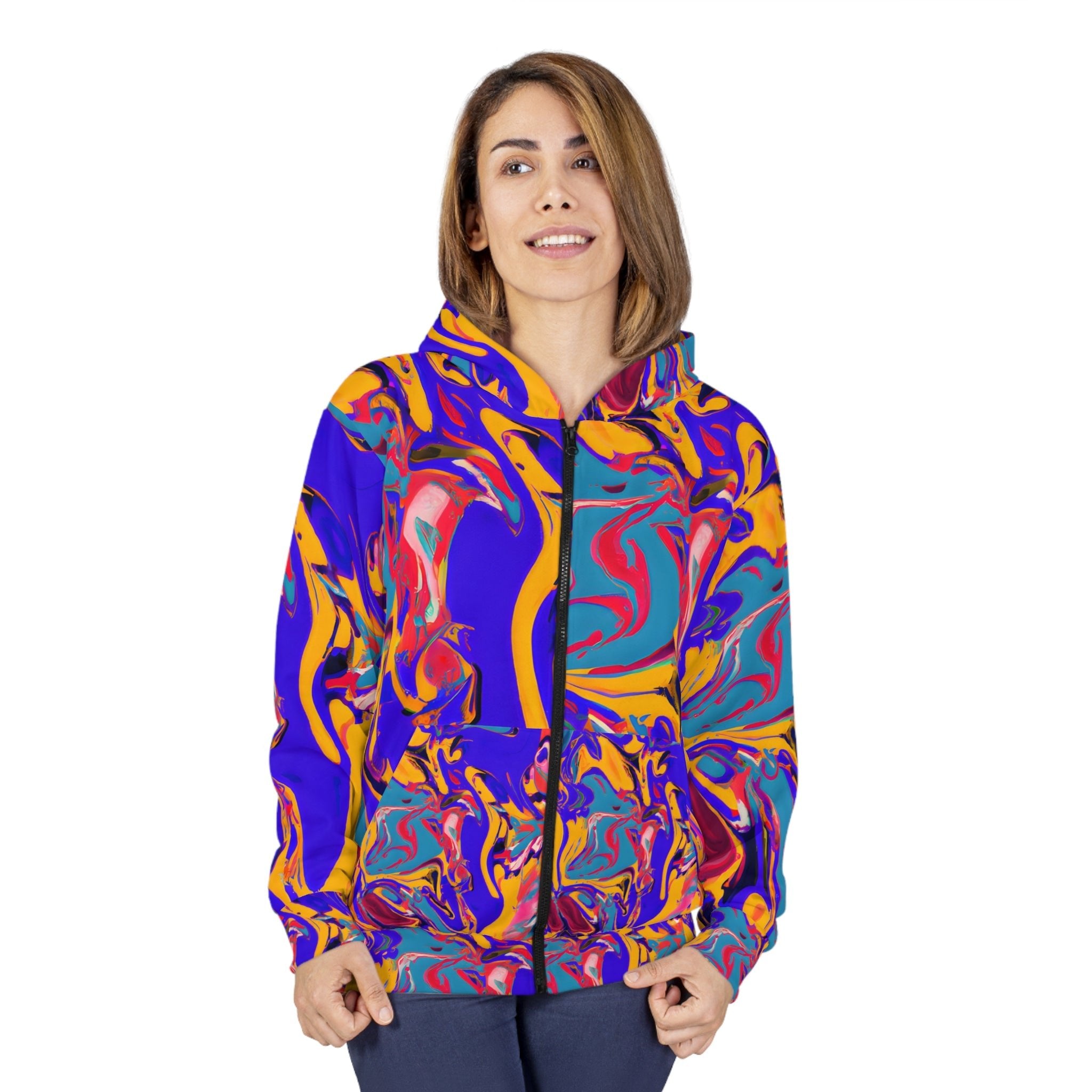 Zippered Hoodies - Lost Painting Unisex Zippered Hoodie - Acid Daddy