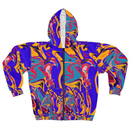 Zippered Hoodies - Lost Painting Unisex Zippered Hoodie - Acid Daddy