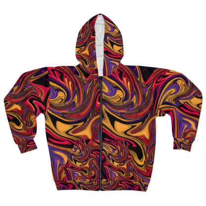 Zippered Hoodies - Psychedelic Swirls Unisex Zippered Hoodie - Acid Daddy