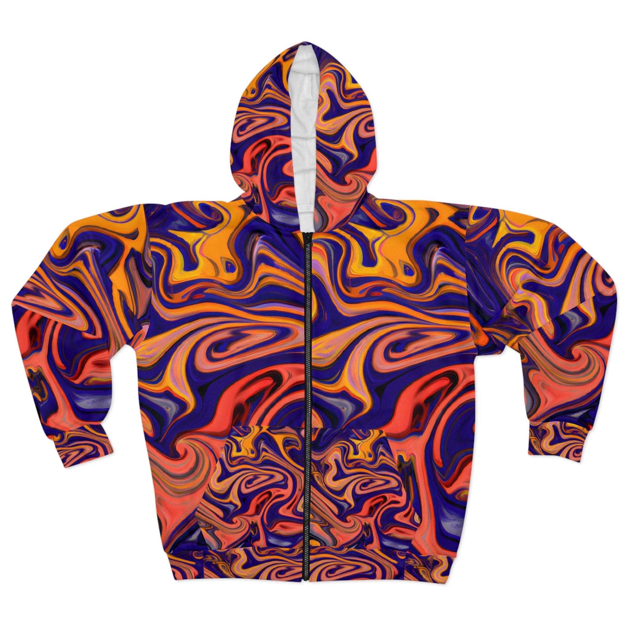 Zippered Hoodies - Transcendent Zen Unisex Zippered Hoodie - Acid Daddy