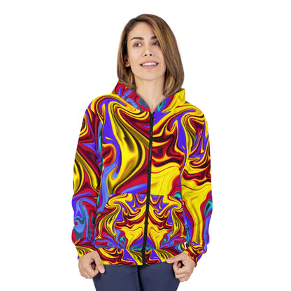 Zippered Hoodies - Trippy Yellow Swirl Unisex Zippered Hoodie - Acid Daddy