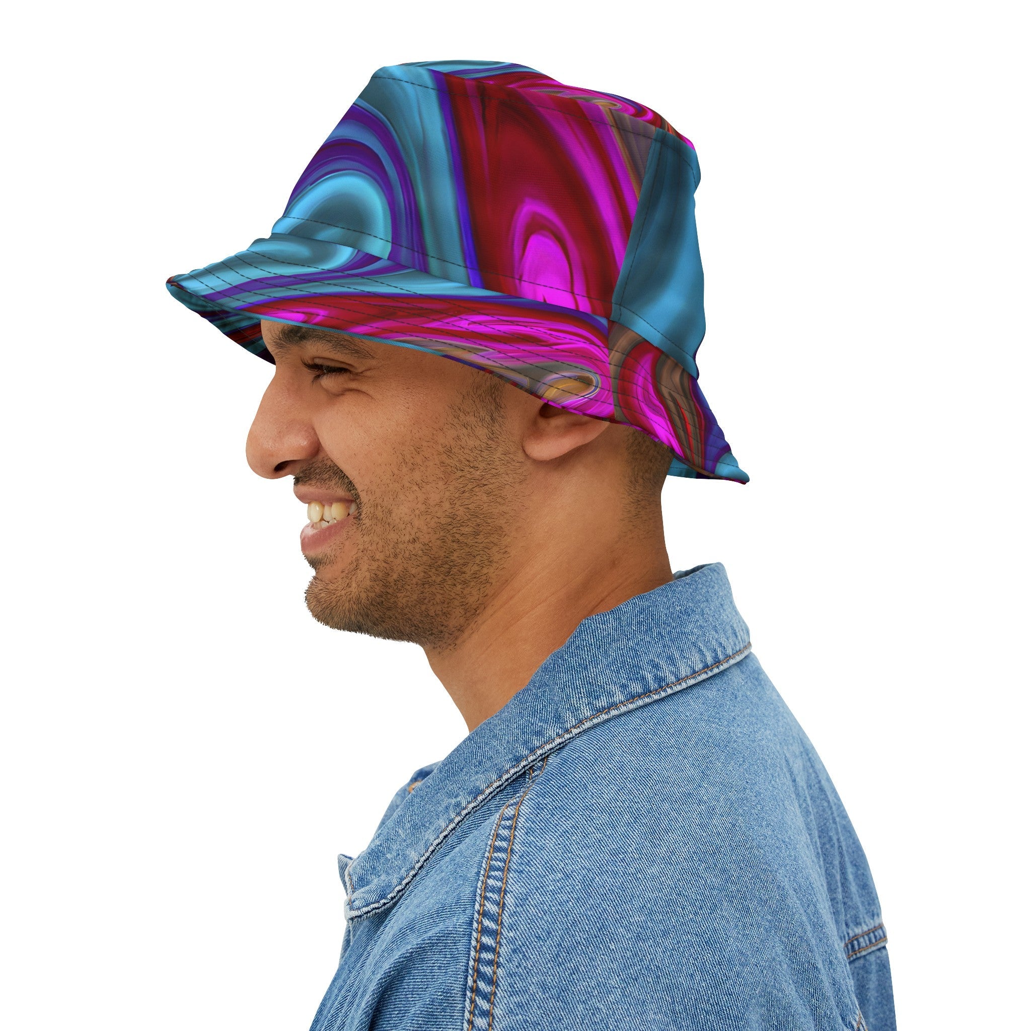 Hats - Festival Vibes Becca Pink Bucket Hat - Acid Daddy