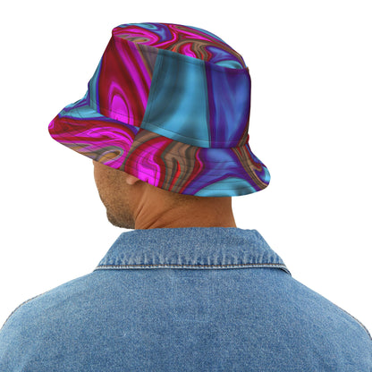 Hats - Festival Vibes Becca Pink Bucket Hat - Acid Daddy