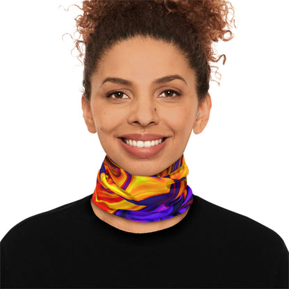 Gaiters - Fiery Vortex Trippy Winter Neck Gaiter - Acid Daddy