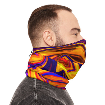 Gaiters - Fiery Vortex Trippy Winter Neck Gaiter - Acid Daddy