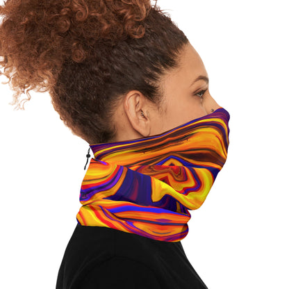 Gaiters - Fiery Vortex Trippy Winter Neck Gaiter - Acid Daddy