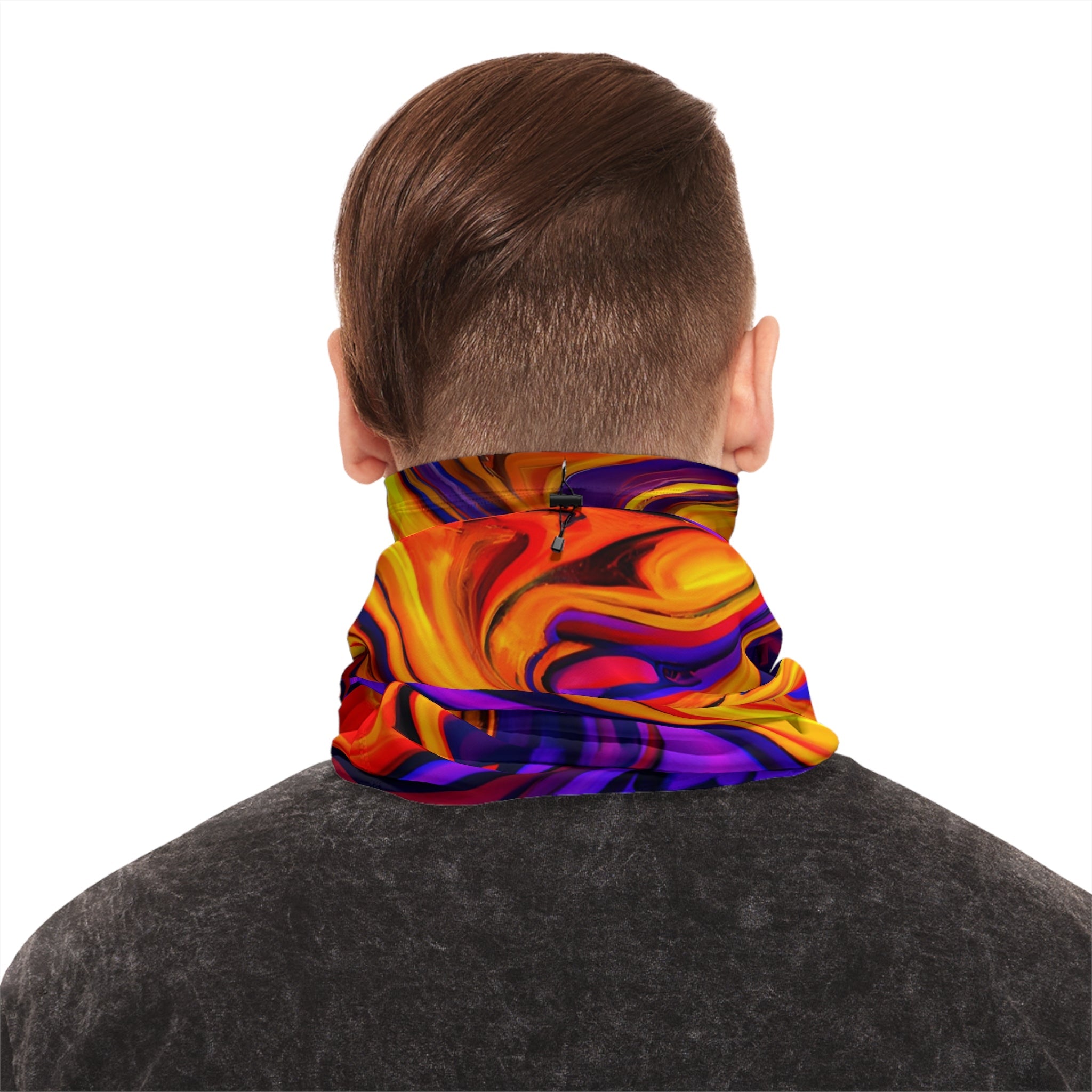 Gaiters - Fiery Vortex Trippy Winter Neck Gaiter - Acid Daddy