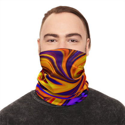 Gaiters - Fiery Vortex Trippy Winter Neck Gaiter - Acid Daddy