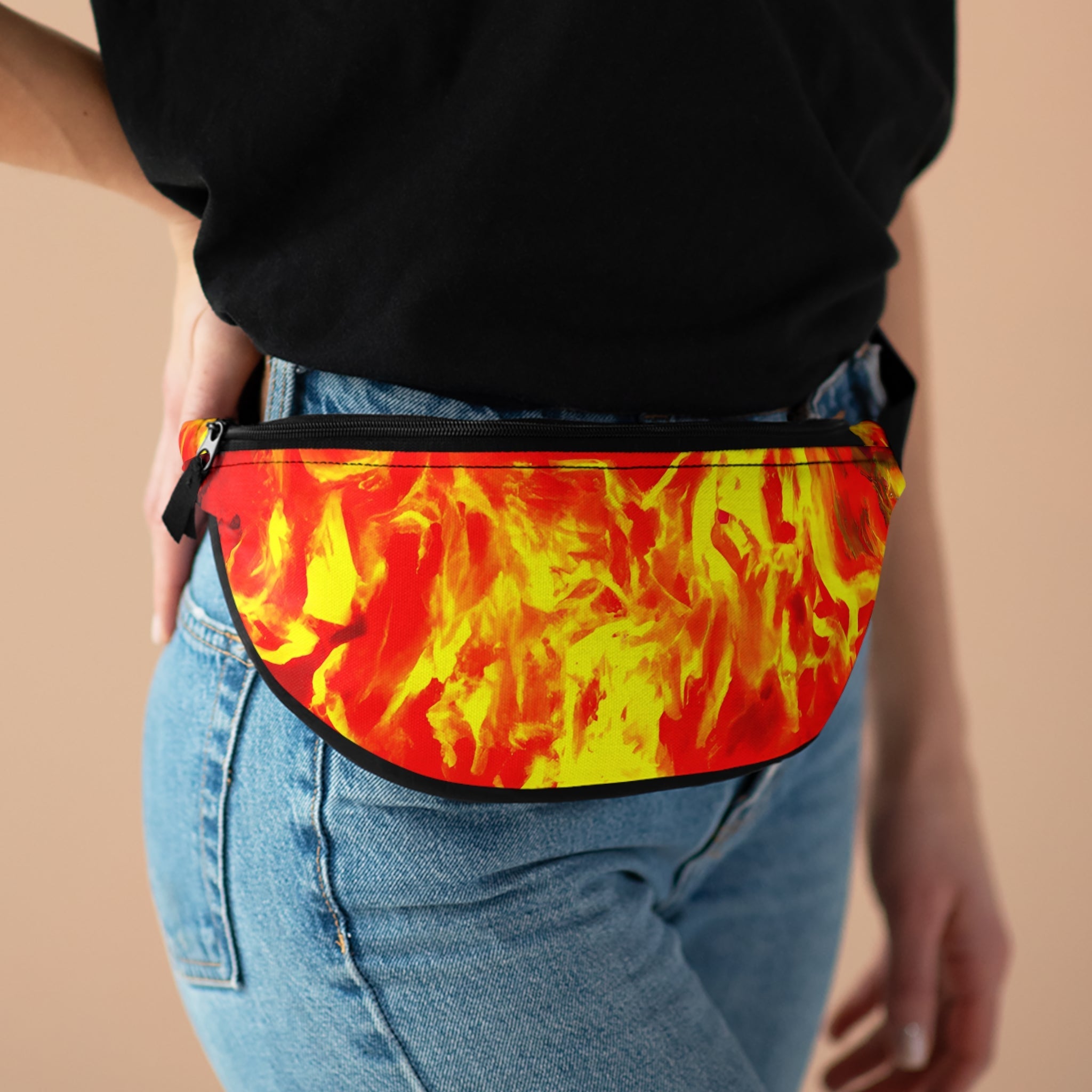 Fanny Packs - Fire Festival Rave Trippy Fanny Pack (Medium) - Acid Daddy