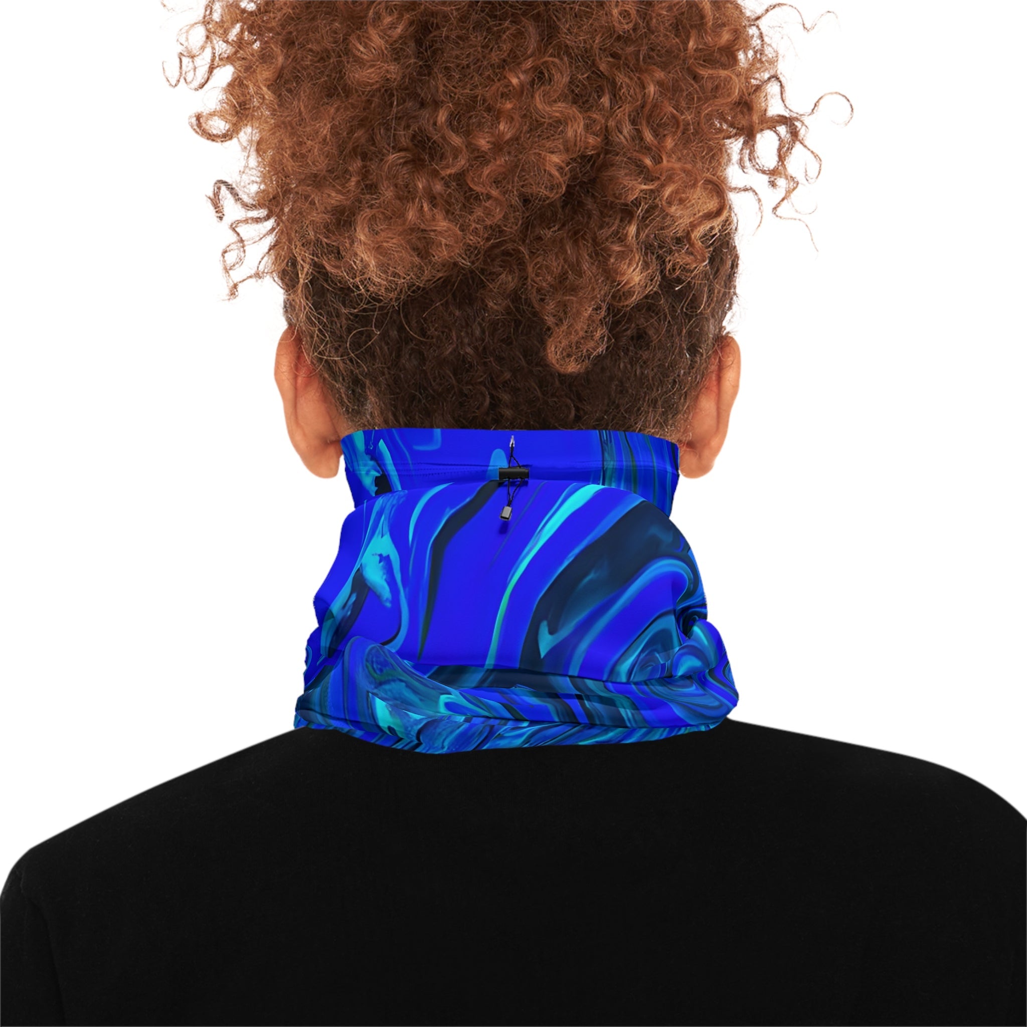 Gaiters - Frosty Blue Ice Design Winter Neck Gaiter - Acid Daddy