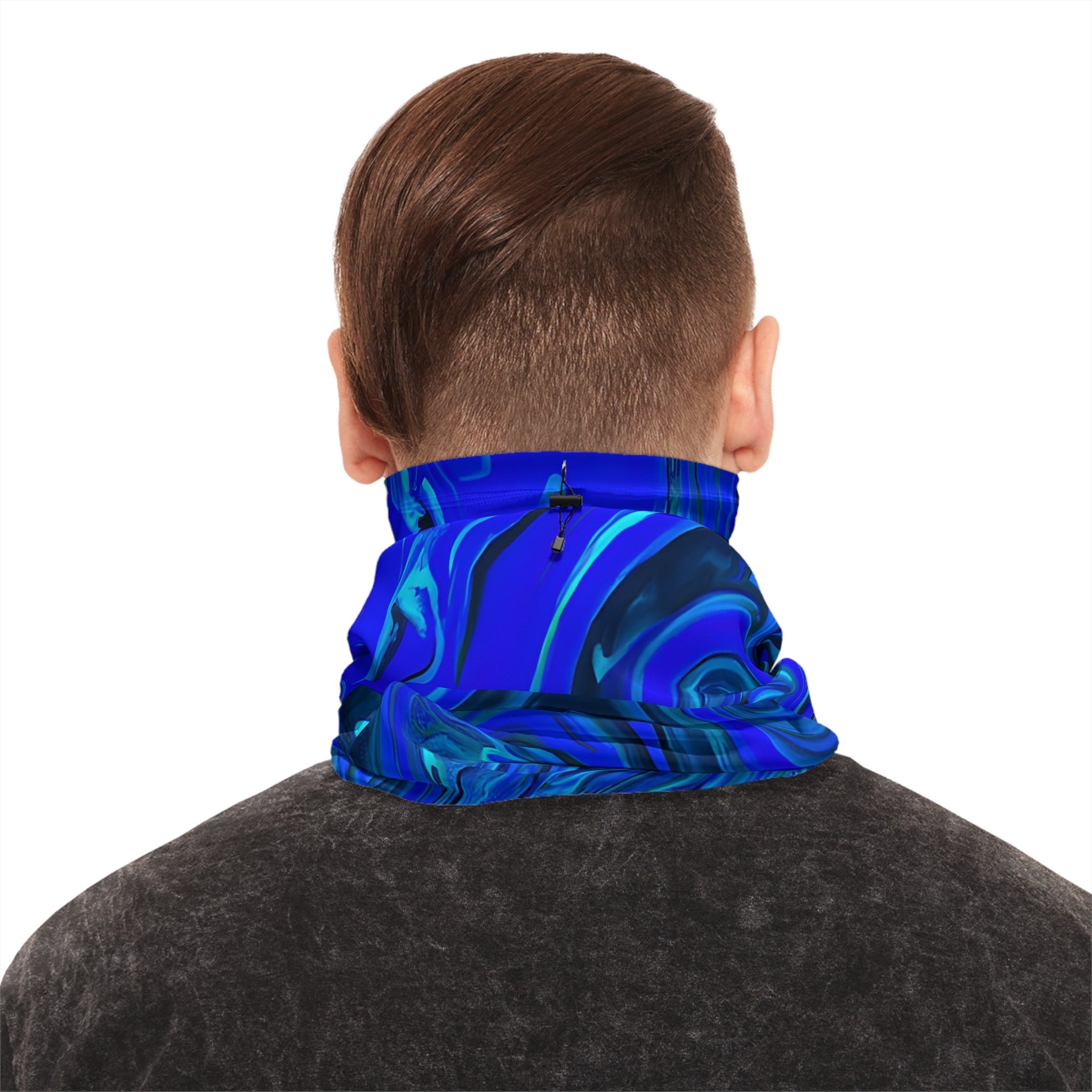 Gaiters - Frosty Blue Ice Design Winter Neck Gaiter - Acid Daddy