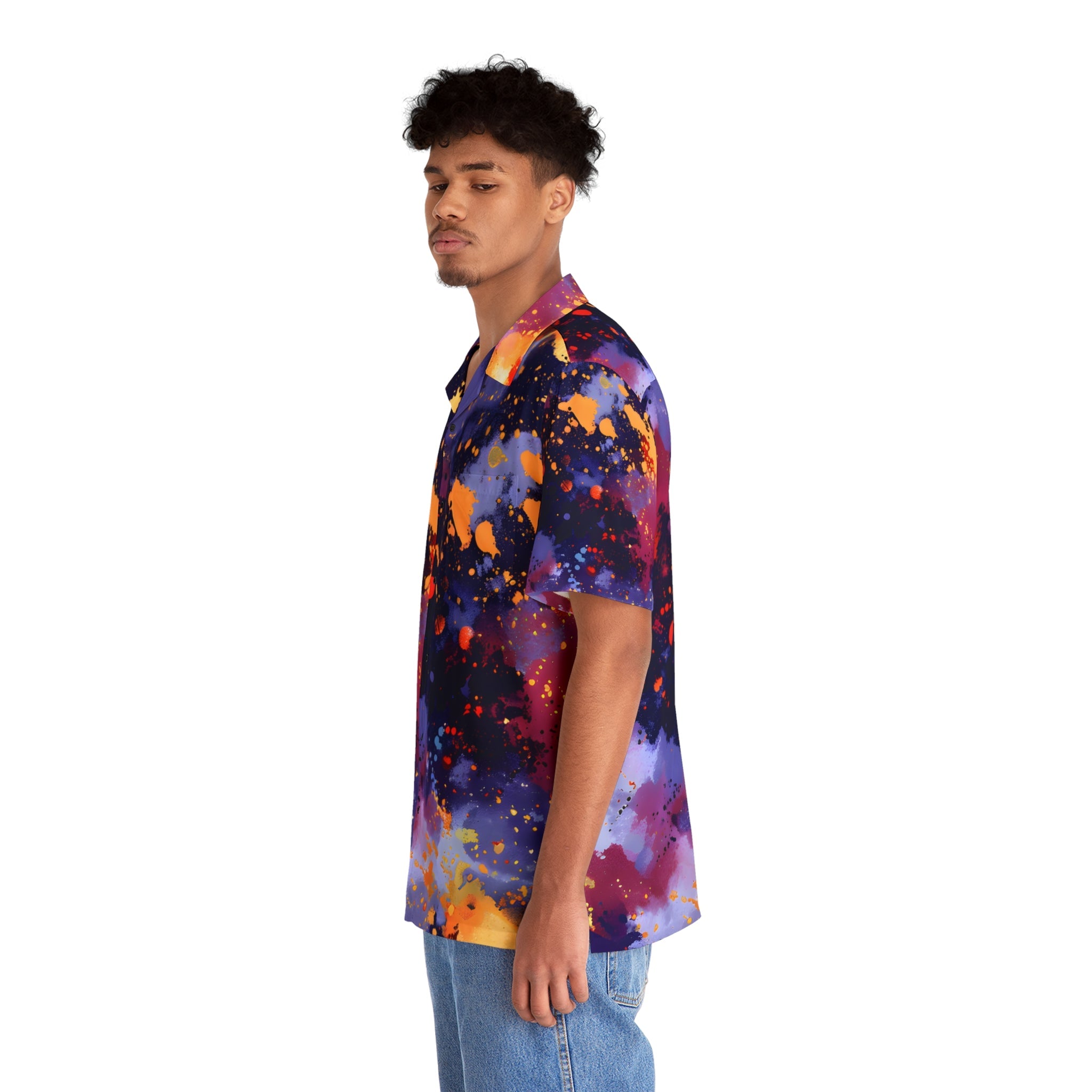 Hawaiian Shirts - Electric Tomato Splash Hawaiian Shirt - Acid Daddy