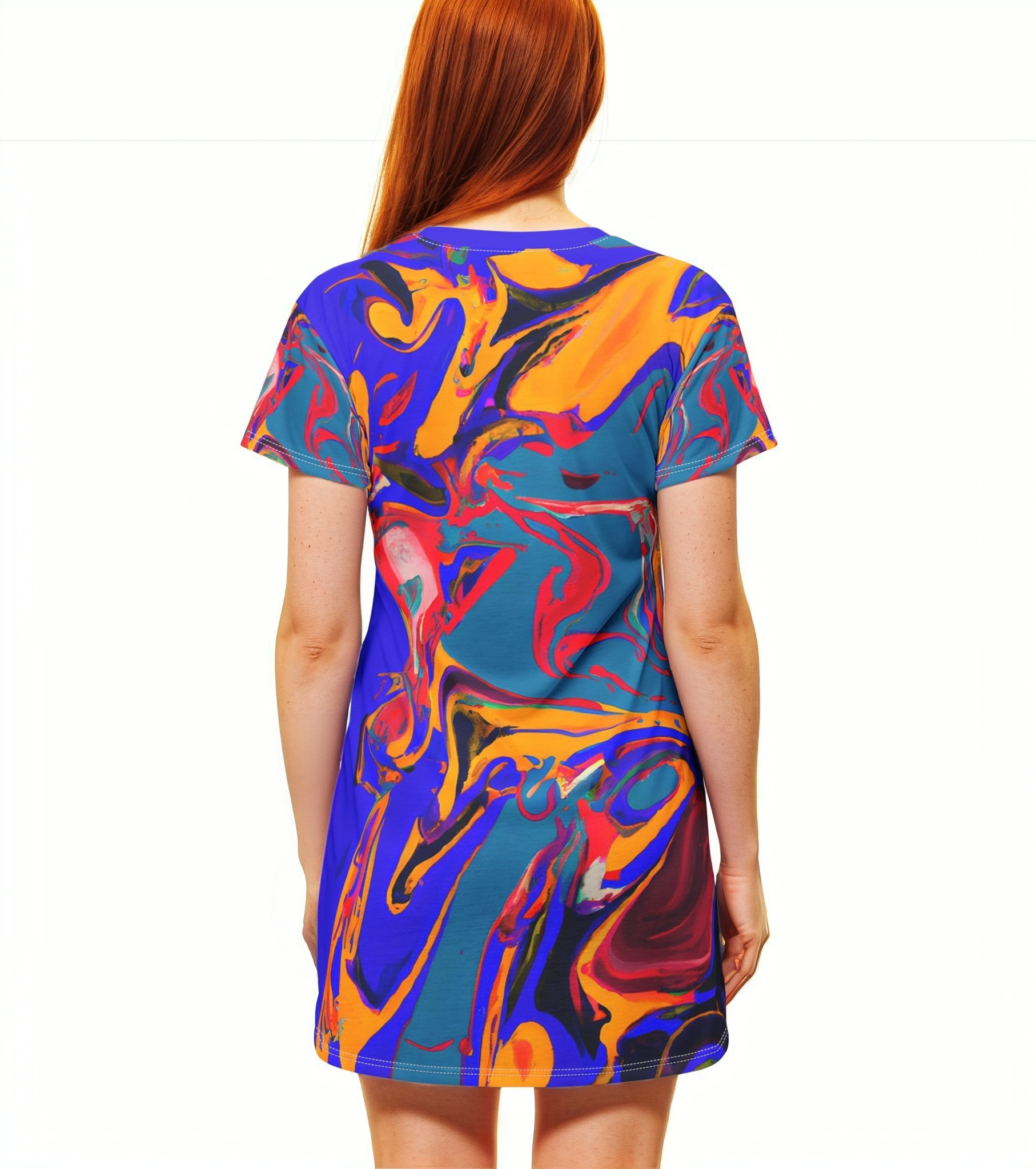 Festival Dresses - Groovy Blues T - Shirt Dress - Acid Daddy