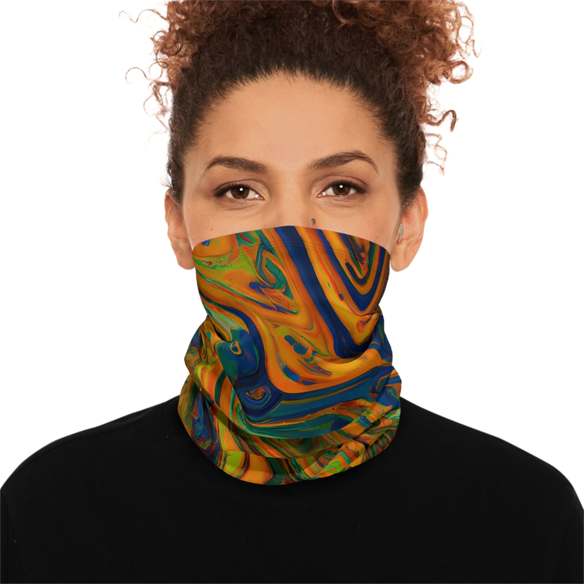 Gaiters - Jupiter Rising Pattern Winter Neck Gaiter - Acid Daddy