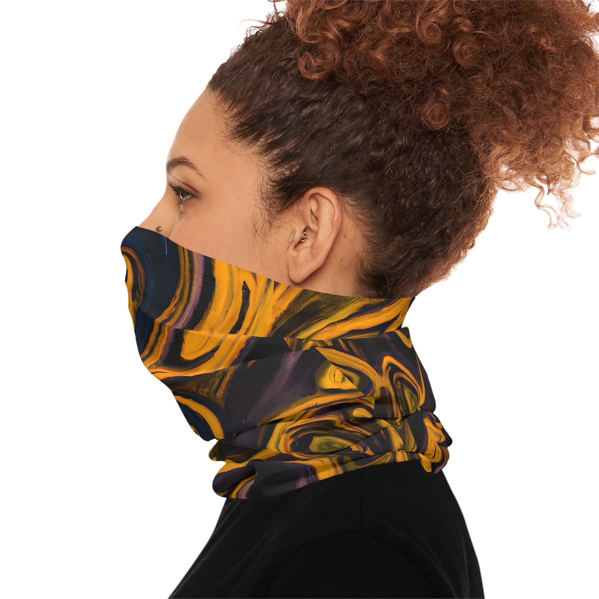 Gaiters - Kinetic Black Elegance Lightweight Neck Gaiter - Acid Daddy