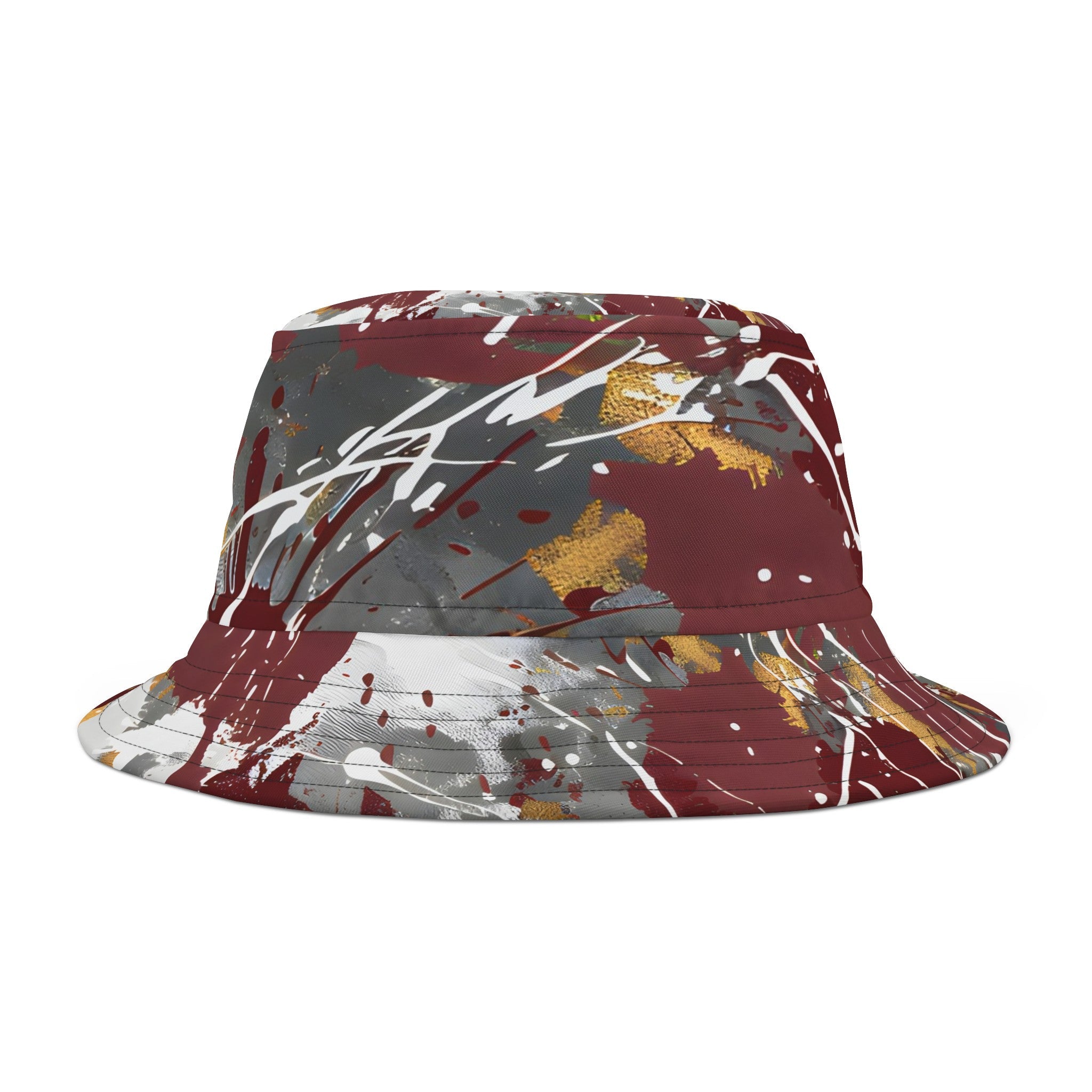 Hats - Maroon Groove Splash Festival Bucket Hat - Acid Daddy