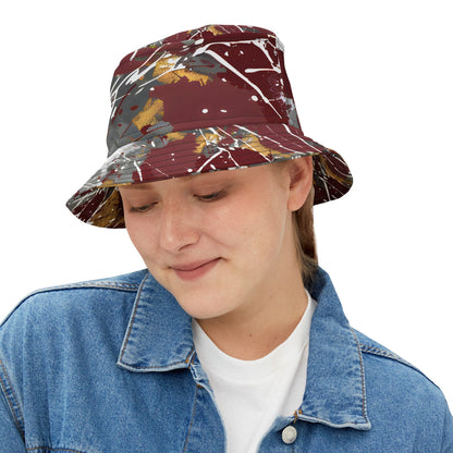 Hats - Maroon Groove Splash Festival Bucket Hat - Acid Daddy