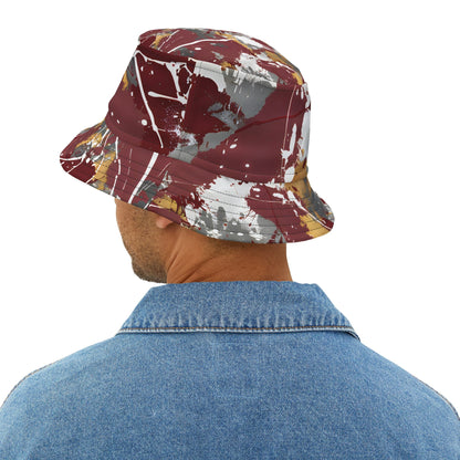 Hats - Maroon Groove Splash Festival Bucket Hat - Acid Daddy