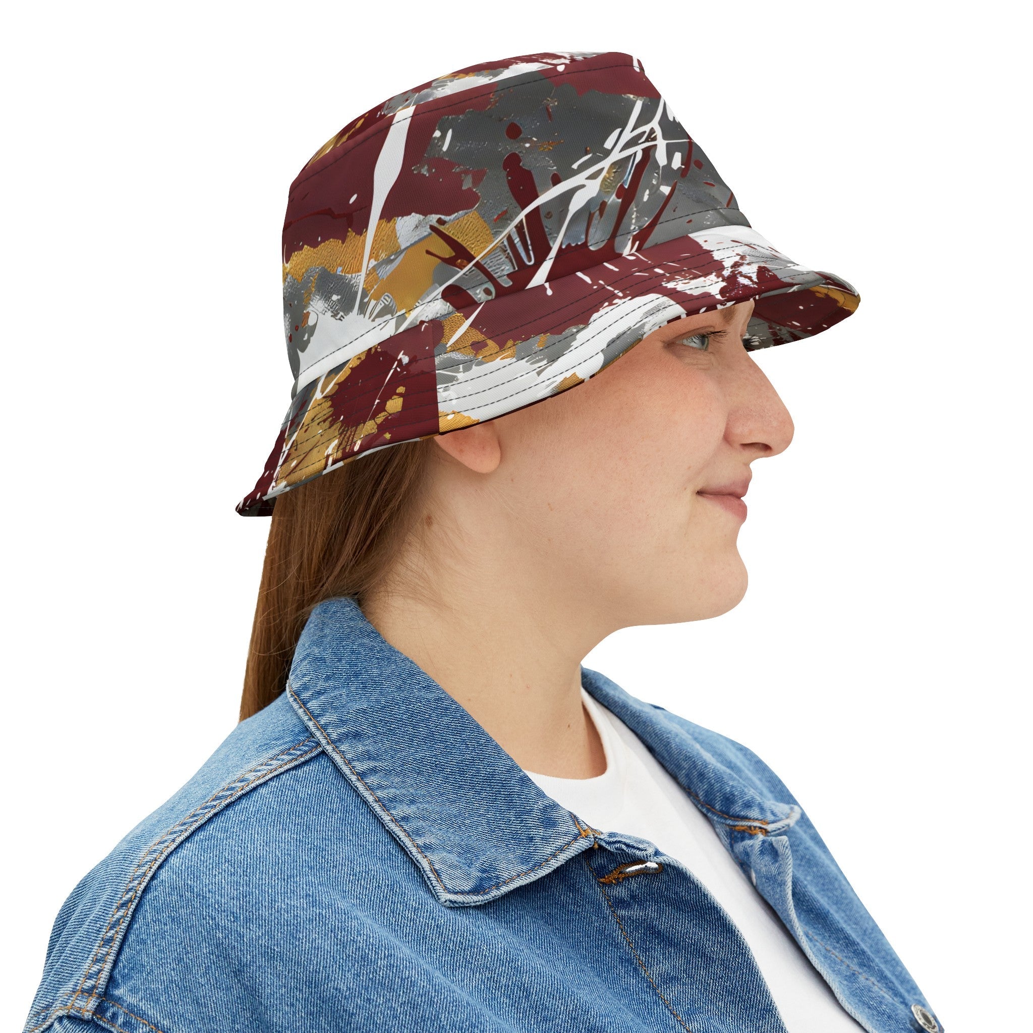 Hats - Maroon Groove Splash Festival Bucket Hat - Acid Daddy