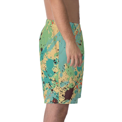 Beach Shorts - Men's Cerulean Peach Lime Beach Shorts - Acid Daddy