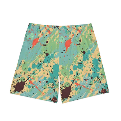 Beach Shorts - Men's Cerulean Peach Lime Beach Shorts - Acid Daddy