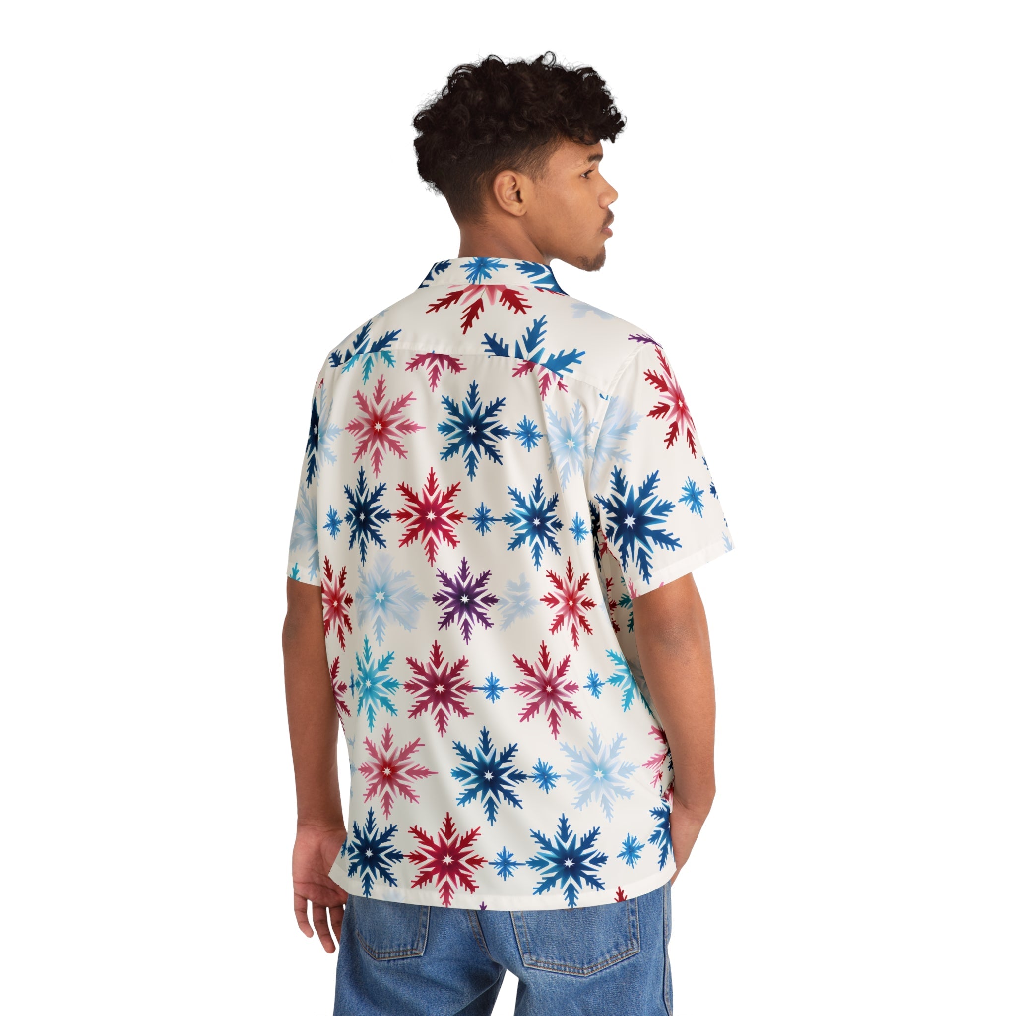 All Over Prints - Men's Colorado Snowflake Hawaiian Shirt - Acid Daddy