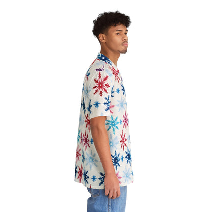 All Over Prints - Men's Colorado Snowflake Hawaiian Shirt - Acid Daddy