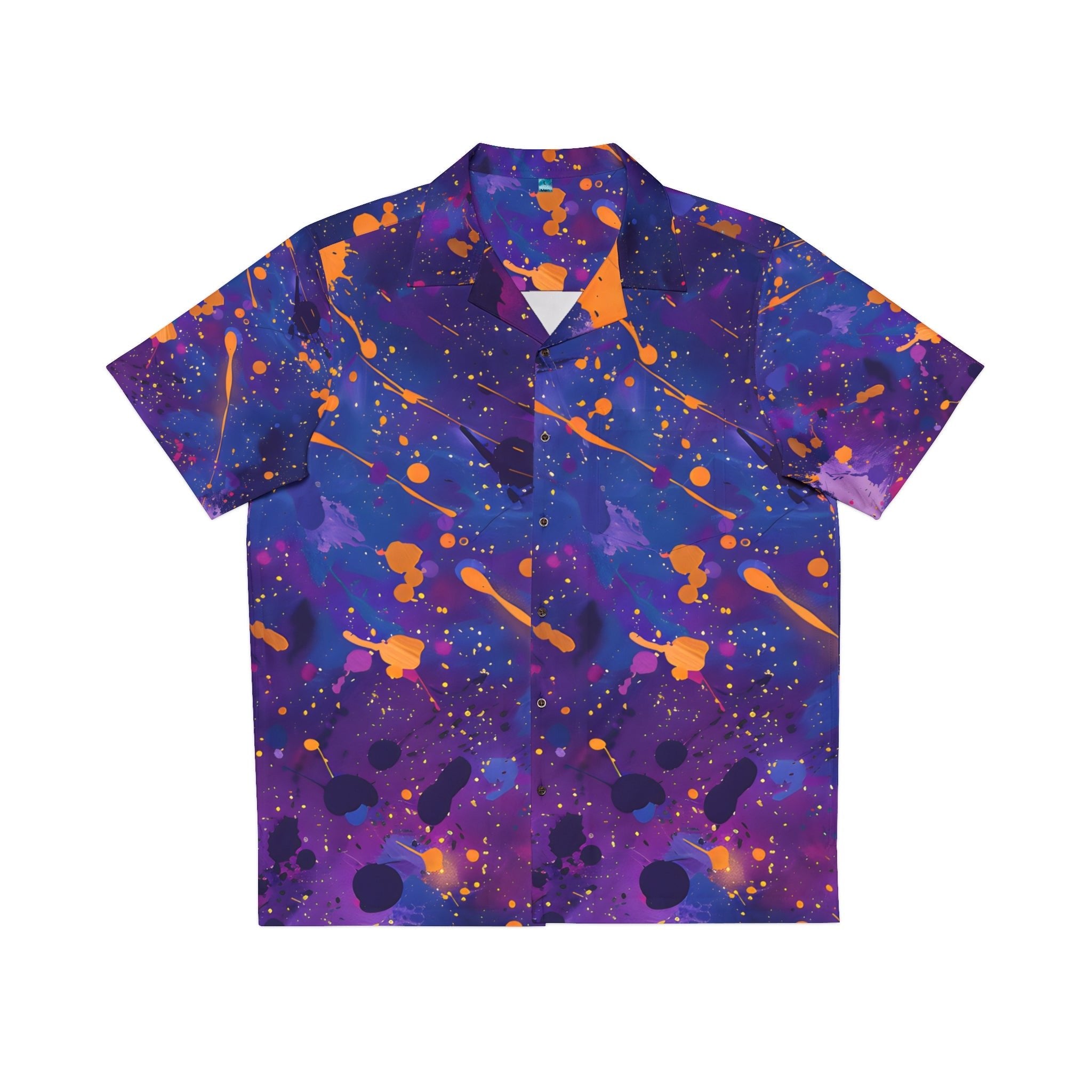 Hawaiian Shirts - Men's Electric Violet Splash Hawaiian Shirt - Acid Daddy