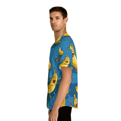 Hawaiian Shirts - Men's Fun Happy Banana Baseball Jersey - Acid Daddy