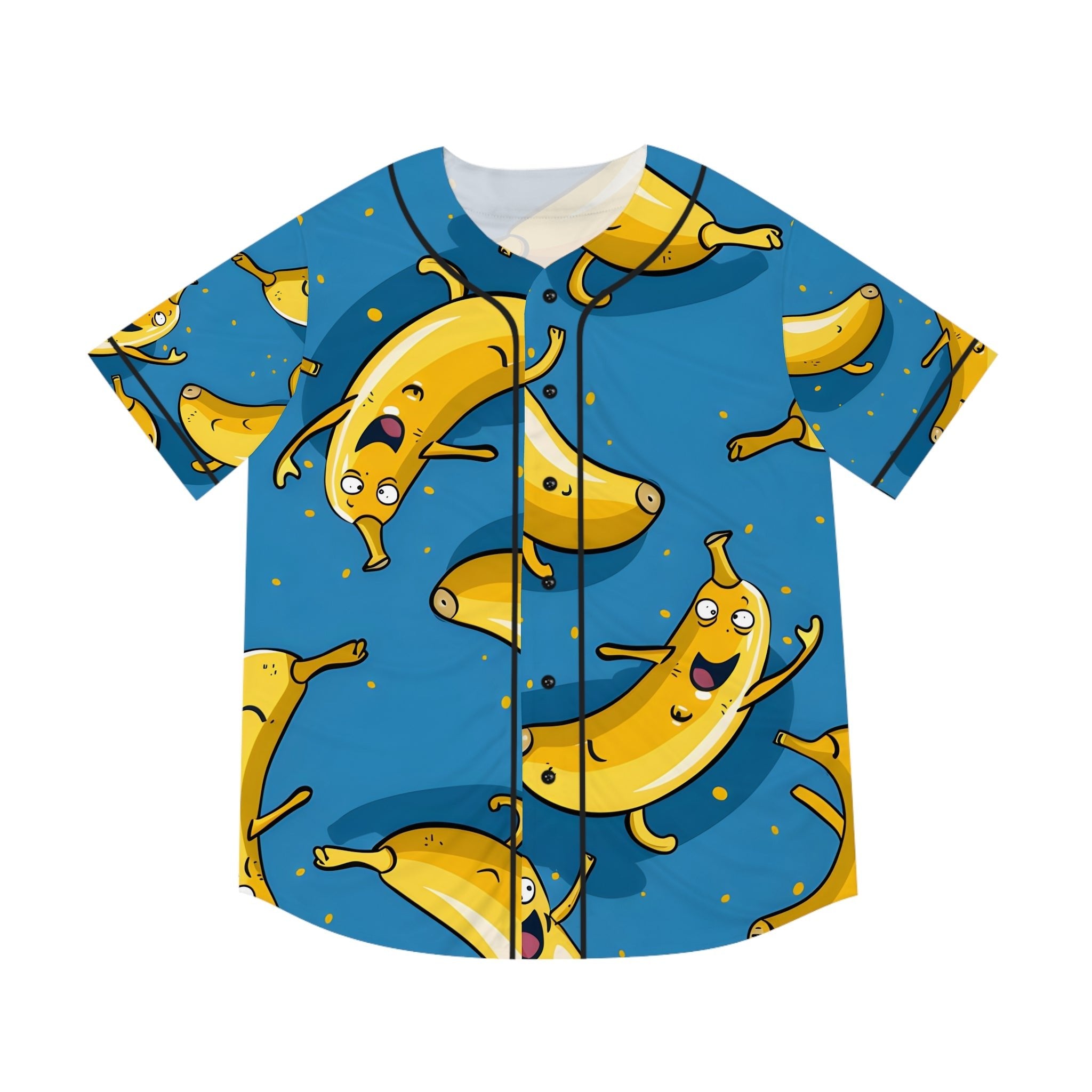 Hawaiian Shirts - Men's Fun Happy Banana Baseball Jersey - Acid Daddy