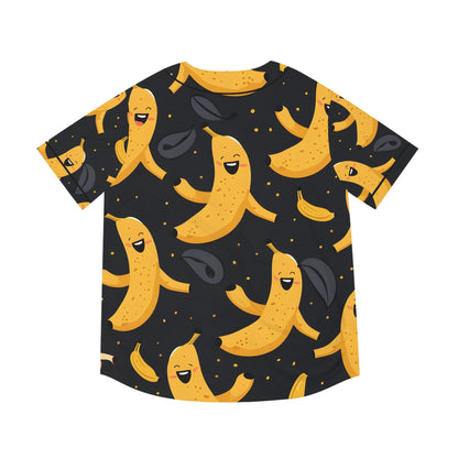 Hawaiian Shirts - Men's Happy Banana Print Baseball Jersey - Acid Daddy