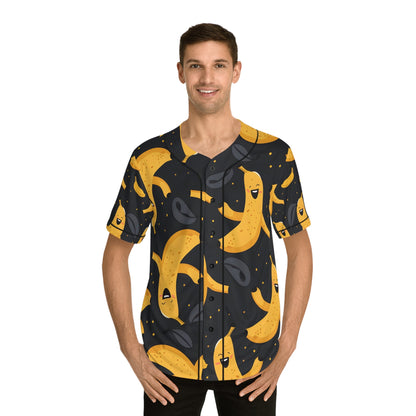 Hawaiian Shirts - Men's Happy Banana Print Baseball Jersey - Acid Daddy