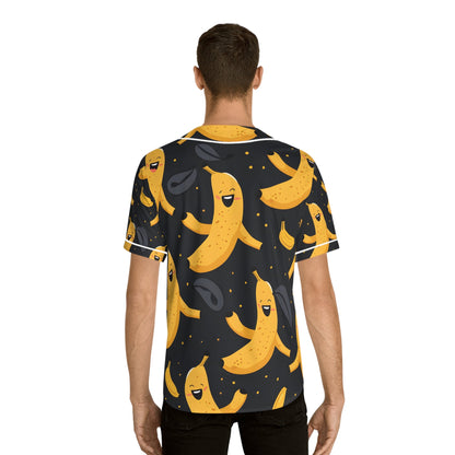 Hawaiian Shirts - Men's Happy Banana Print Baseball Jersey - Acid Daddy