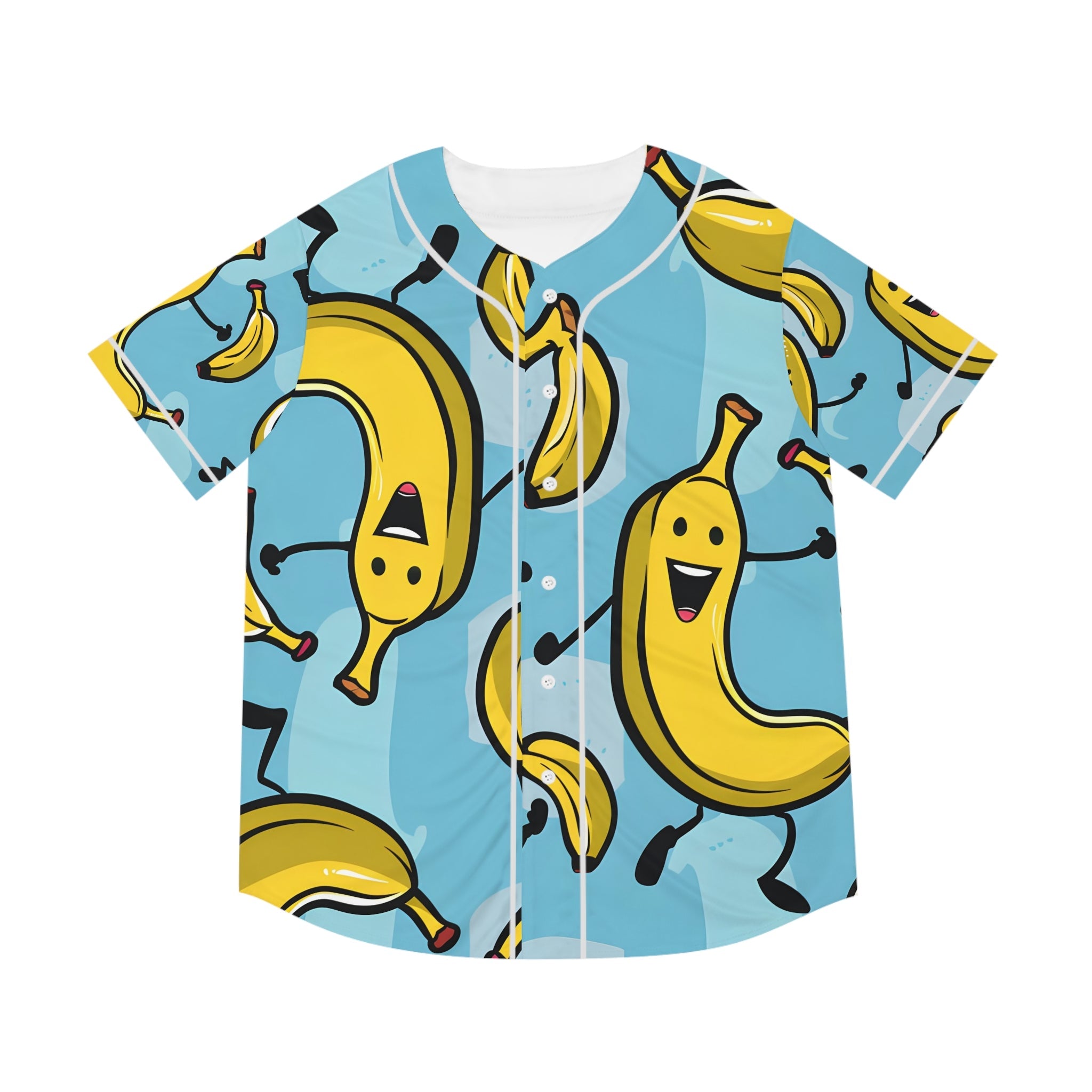 Hawaiian Shirts - Men's Happy Banana Team Baseball Jersey - Acid Daddy