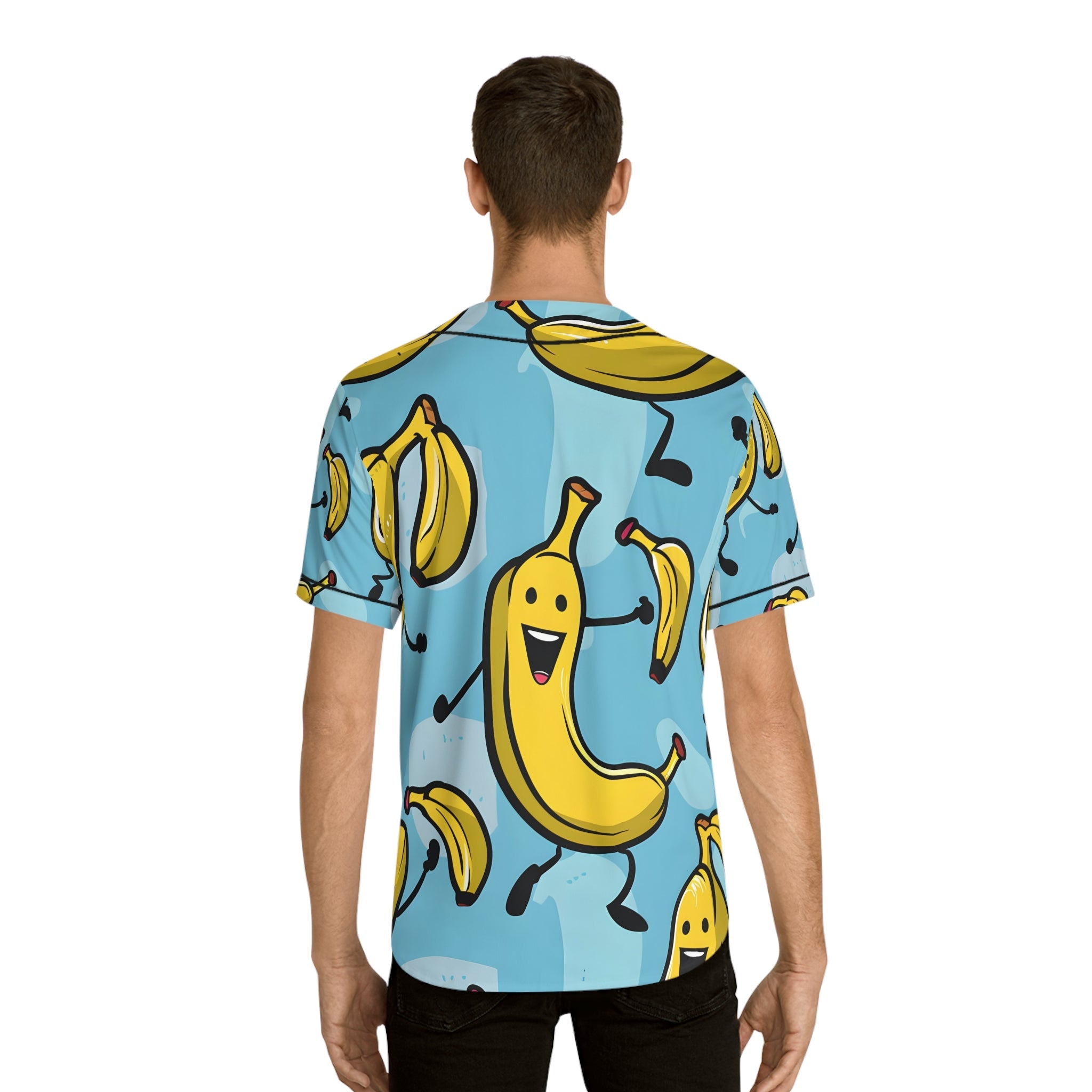 Hawaiian Shirts - Men's Happy Banana Team Baseball Jersey - Acid Daddy