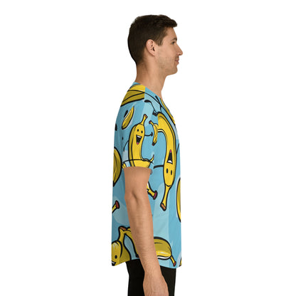 Hawaiian Shirts - Men's Happy Banana Team Baseball Jersey - Acid Daddy