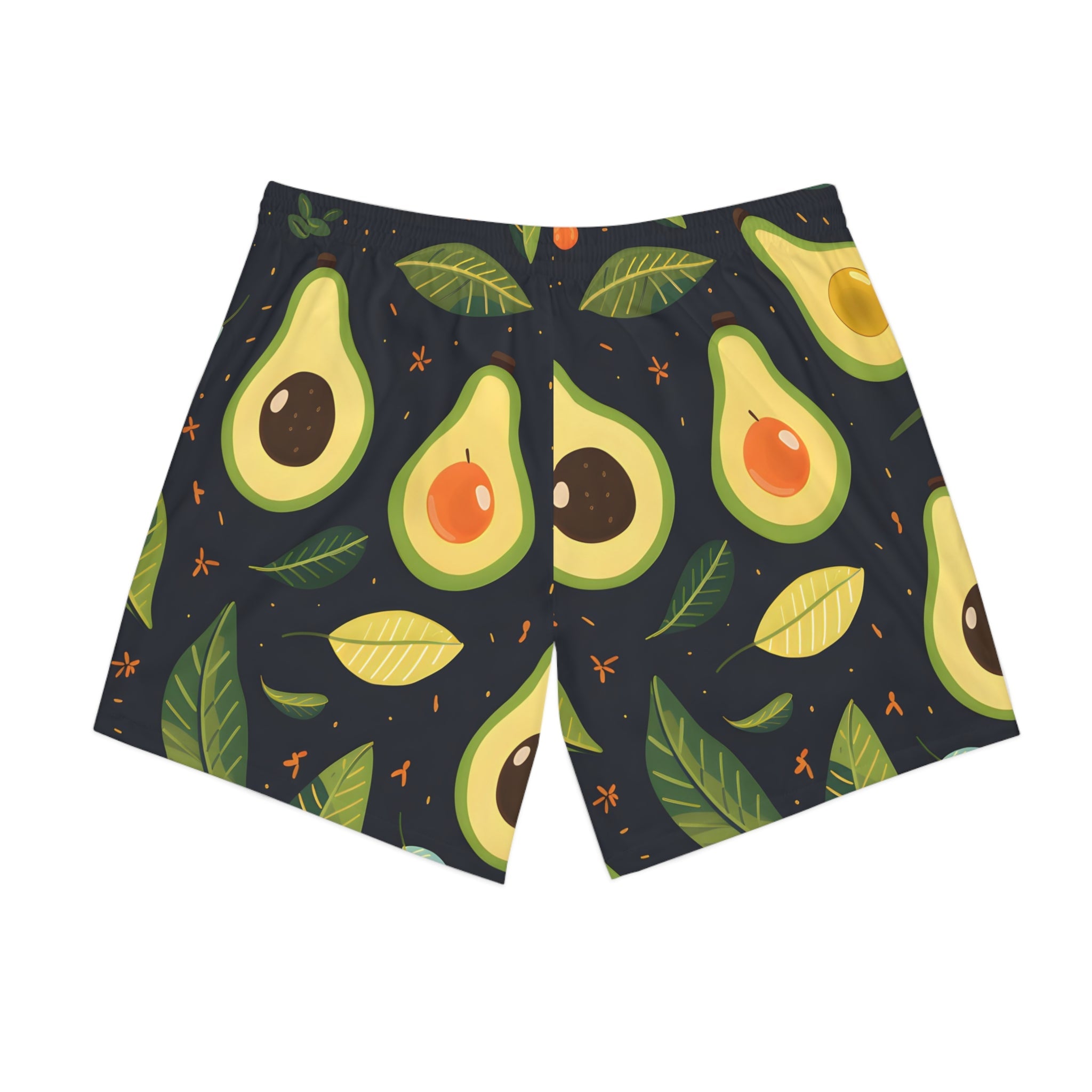 All Over Prints - Men's Lively Avocado Print Beach Shorts - Acid Daddy