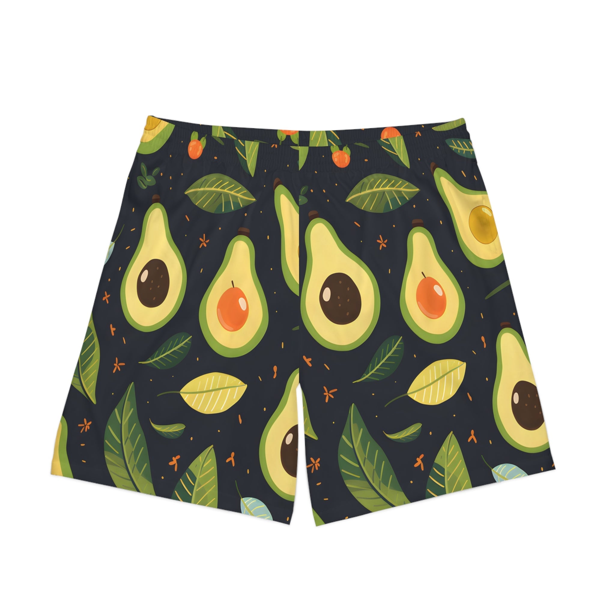 All Over Prints - Men's Lively Avocado Print Beach Shorts - Acid Daddy