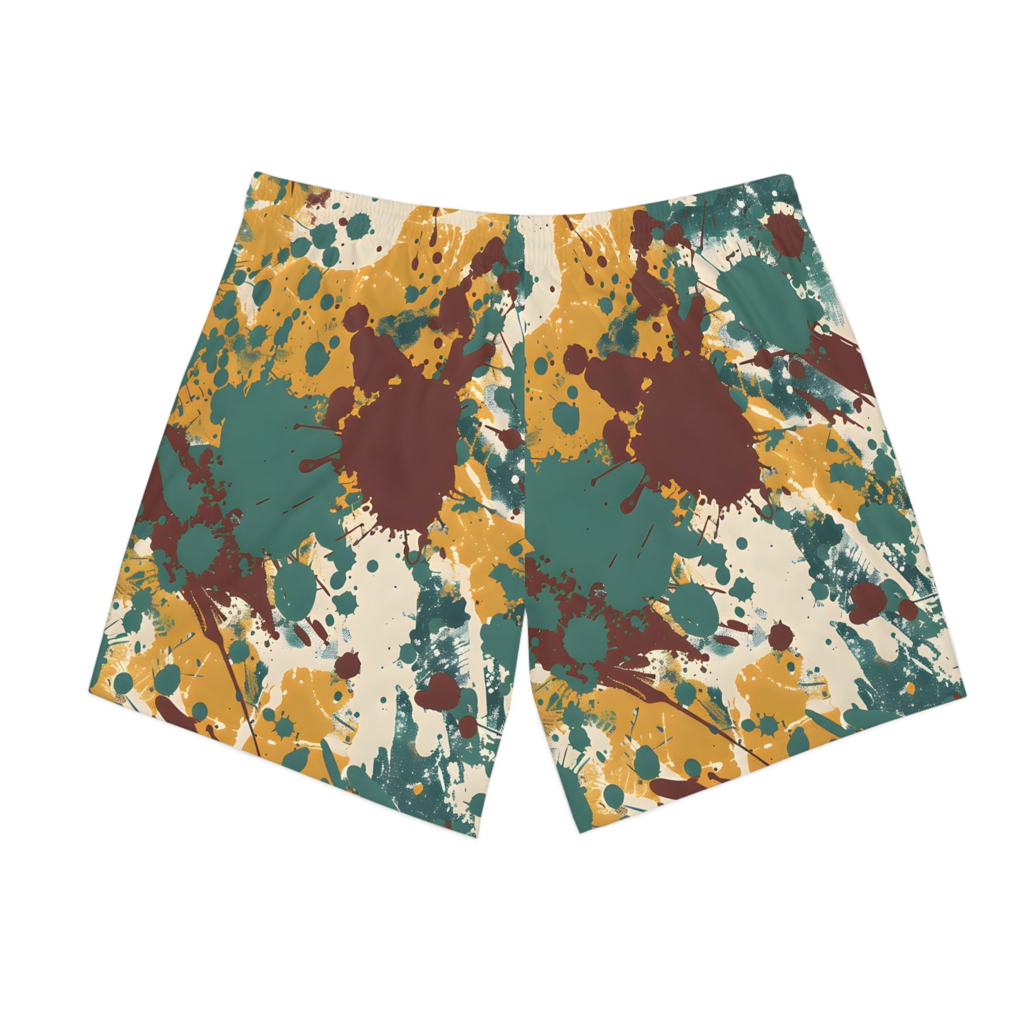 Beach Shorts - Men's Marsala Gold Splash Beach Shorts - Acid Daddy