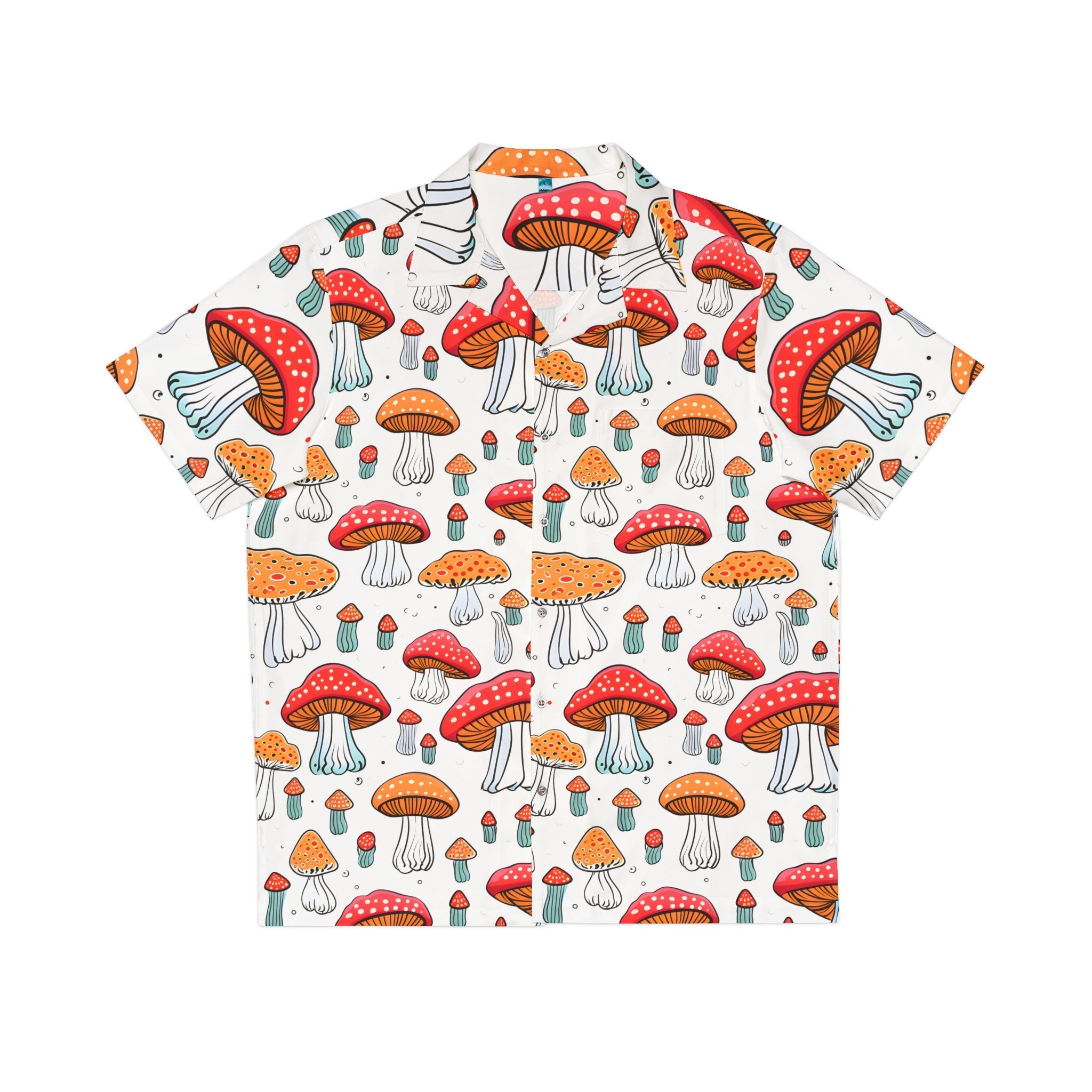 All Over Prints - Men's Mushroom Pie Print Hawaiian Shirt - Acid Daddy